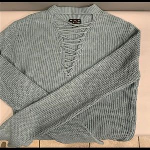 Open Deep V-Neck Sweater
